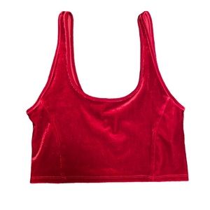 Red Velvet Crop Top